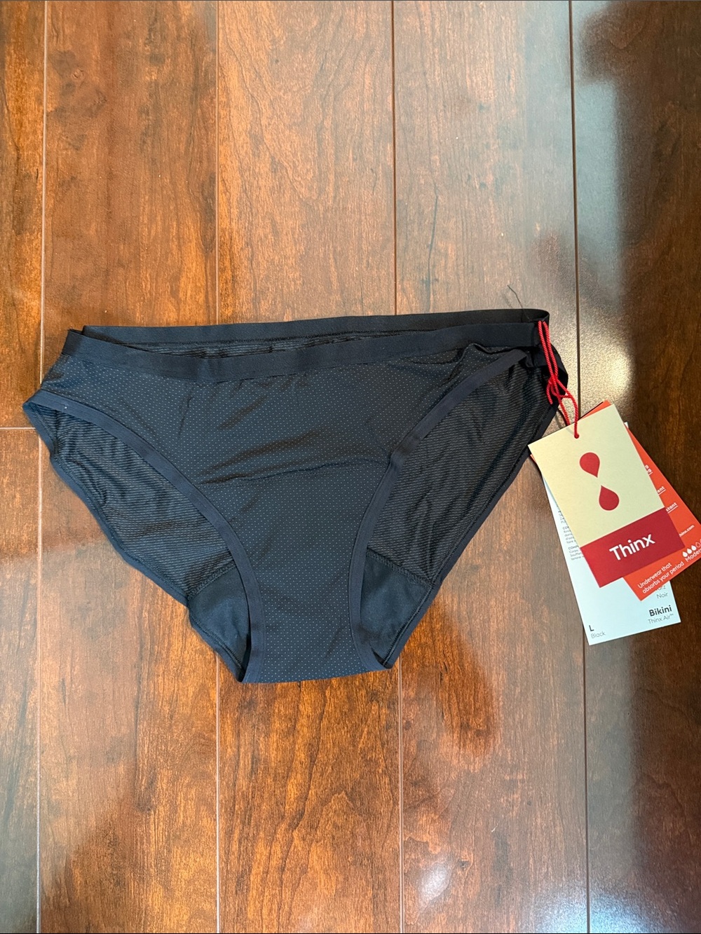 Thinx Black Bikini-Style Period Underwear